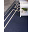 Tapis d'intérieur / extérieur bleu marine / ivoire Stevensville-579656697