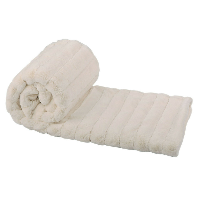Plain Weave / Muslin Throw Blanket, Antique White