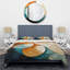Orange Mid Century Organic Harmony I - Abstract Midcentury Duvet Cover Set-107146800
