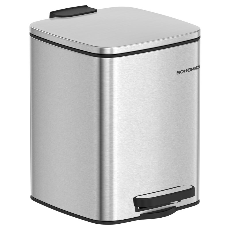 Suhanee Steel Kitchen Trash Can, Silver