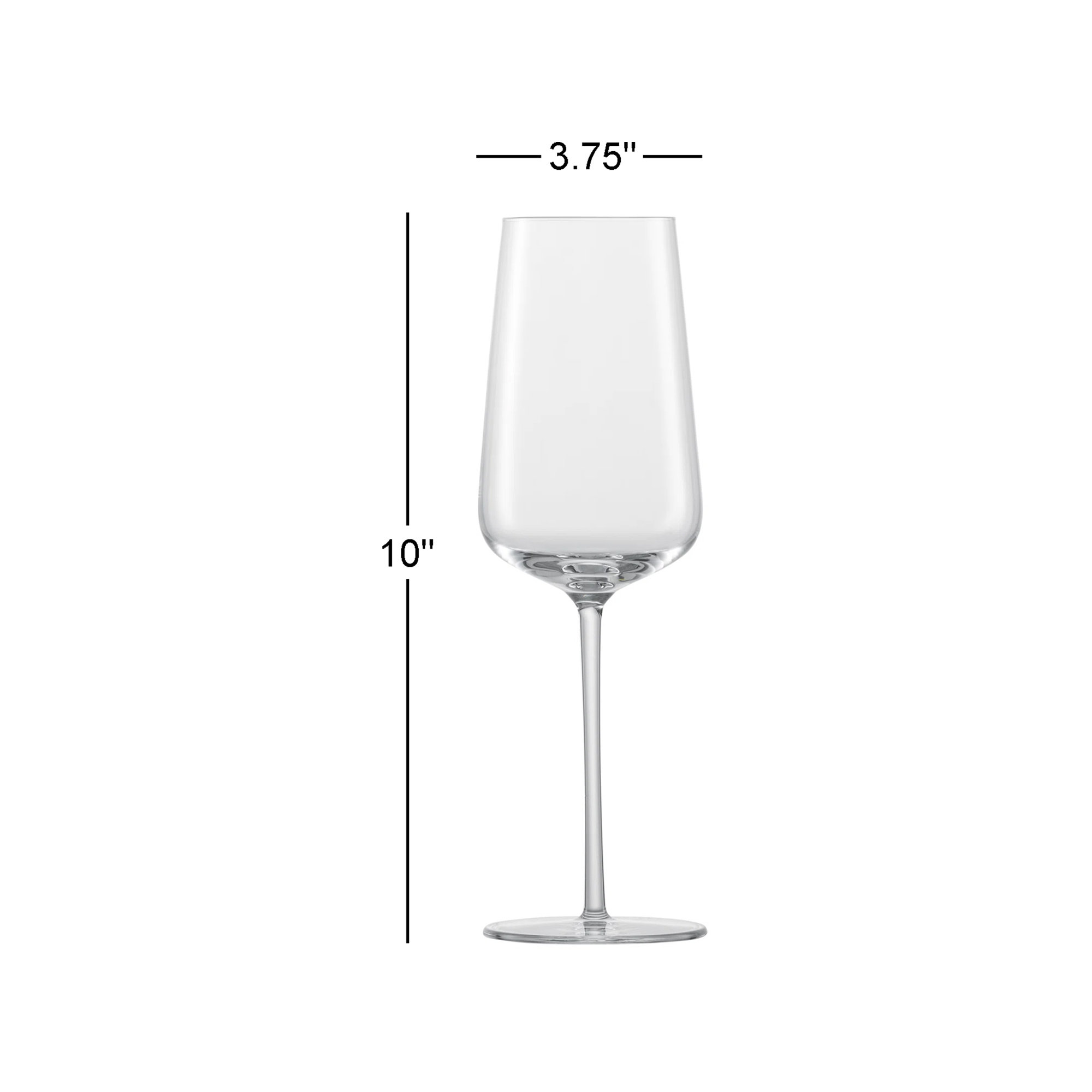 Vervino Champagne Lead Free Crystal Flute, 11.8 Oz