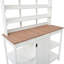 Grande table de rempotage en bois pour l'extérieur 66 ", poste de travail de jardin avec 2 tiroirs
