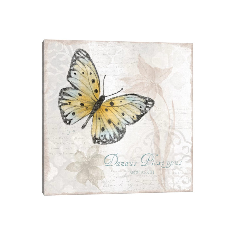 Postcard Butterfly I by Tava Studios - Wrapped Canvas Gallery-Wrapped Canvas Giclée, 30.48cm H x 30.48cm W