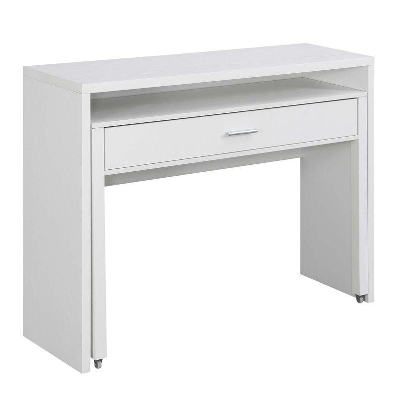 Bureau d'écriture avec tiroir Binca, Blanc