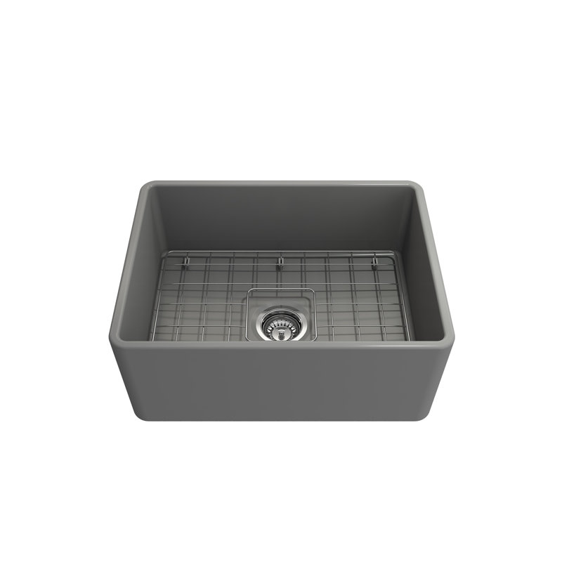 24'' L Kitchen Sink, Matte Gray