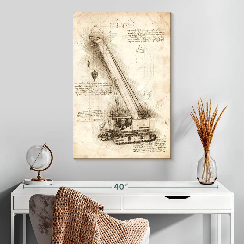 Plan de la grue Laelle, H 30 po x l 20 po
