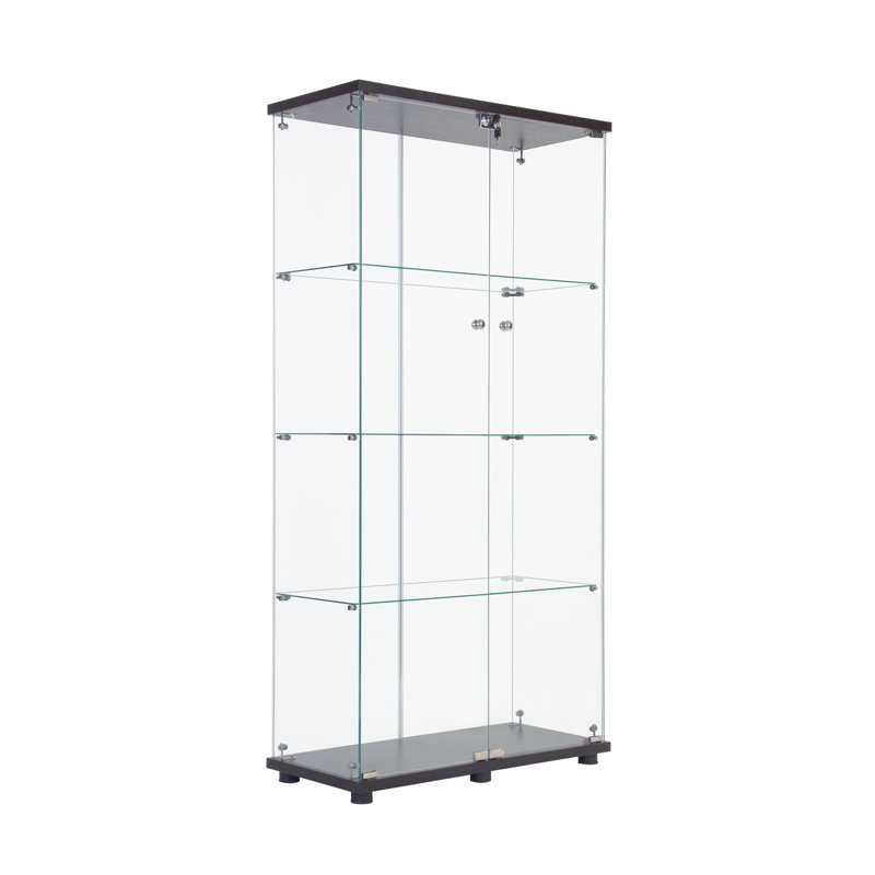 Vitrine à deux portes avec 4 tablettes, Noir