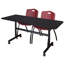Table gigogne d'appoint Nevjana, 2 chaises empilables-32962089-32962093-32962099