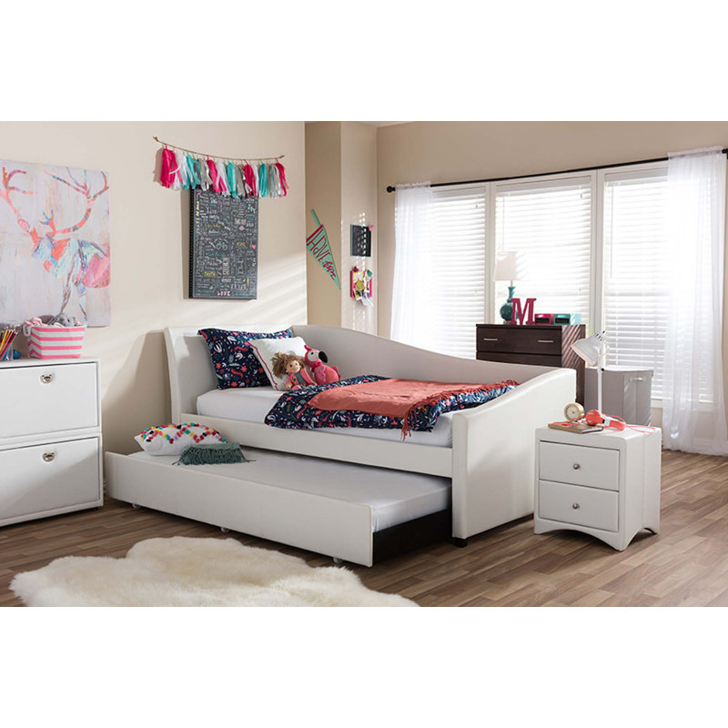 Lit simple en bois massif avec couchette Brideshead