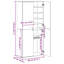 Highboard With Shelf 80 X 39 X 178 Cm Engineered Wood-970475879