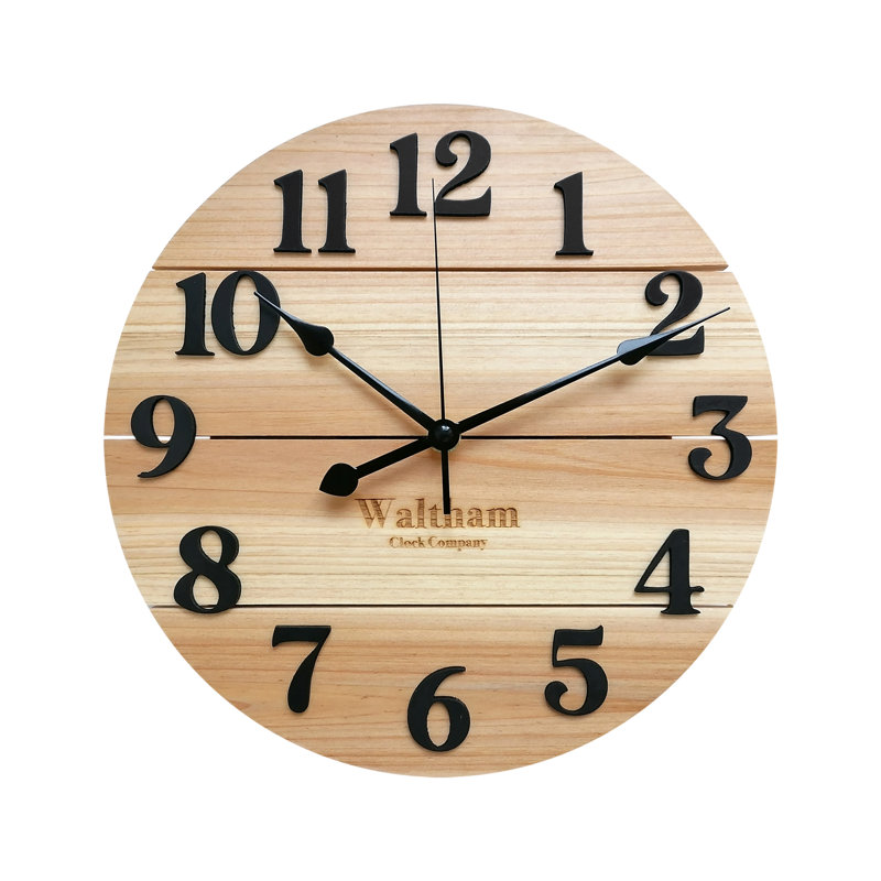 Waltham Wood Wall Clock, Natural