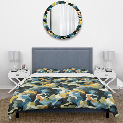 Aritistic Green And Blue Duvet Cover