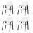 Stackable Faux Leather Reception Chairs – Set of 8 | Office Guest Seating for Lobbies, Clinics & Waiting Rooms-88659435