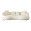 Canapé courbé Mid-Century moderne avec tissu bouclé-1518043388