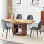 Ensemble de table de salle à manger moderne modulaire 5 pièces et 5 chaises, 59-71 pouces table coulissante avec 4 chaises rembourrées-810951172-810951177-810951176