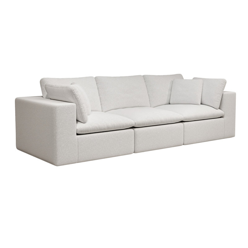 108.3*39.4"Modular Sectional Sofa Seat, White Corduroy