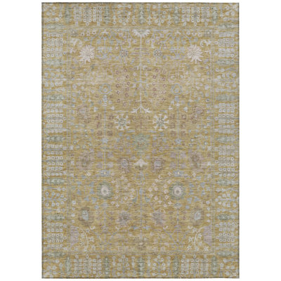 Machine Washable Indoor/Outdoor Kaczor ACN2231 Global Rug