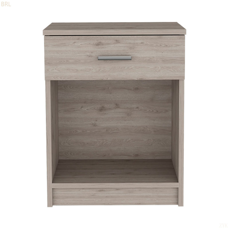 Single Drawer, Lower Shelf, Light Gray