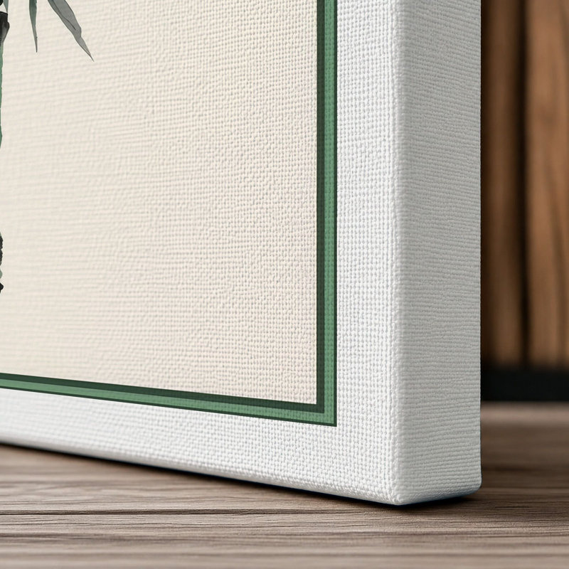 Bamboo in Silence Japandi - Wrapped Canvas, 30x20 - 76.2 x 50.8 cm, White Border
