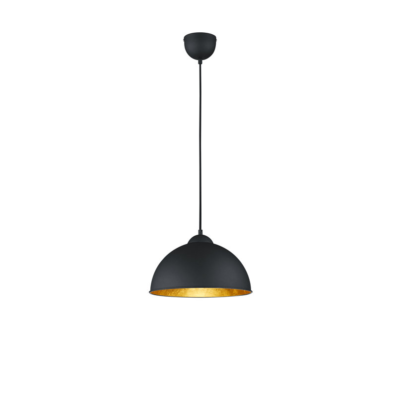 Nareg 1 - Light Dome Pendant, Black/Yellow