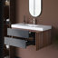 Meuble-lavabo mural 48 po avec lavabo à surface solide intégré