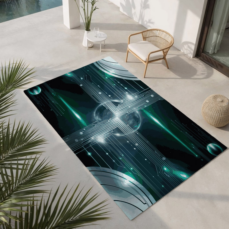 Tapis intérieur et extérieur Hyperspace Rift, Rectangle 5 pi x 7 pi