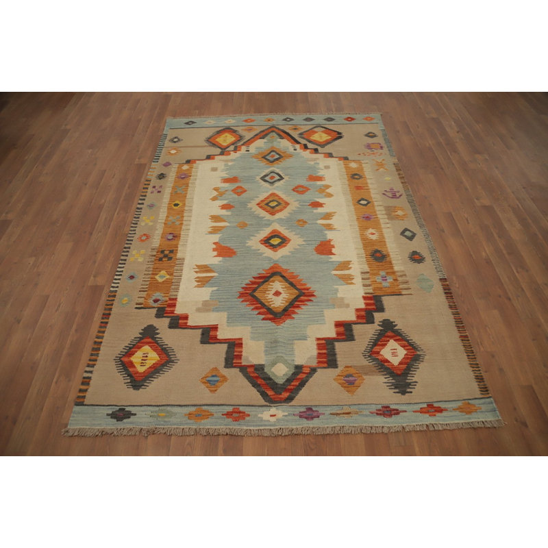 Tapis kilim en laine tissé à la main 5 x 7