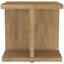 Table d'appoint carrée rustique en bois d'ingénierie couleur manguier, autoportante avec rangement ouvert, idéale pour rafraîchir votre salon ou votre chambre. Hauteur : 58 cm (23 po).