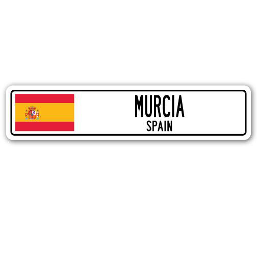 Plaque de rue en aluminium Murcia, Espagne, H 4 po x l 18 po x P 1 po