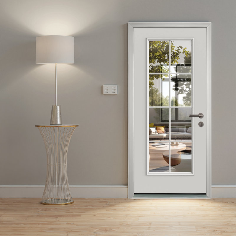 Porte d'entrée avant en verre givré 36 po x 8 po 36 po x 36 po
