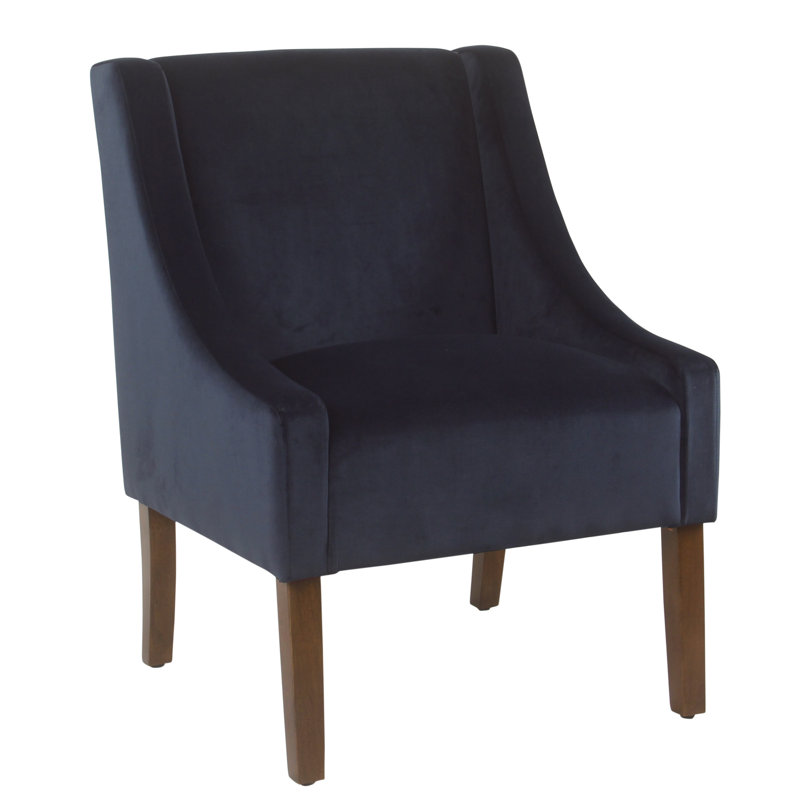 Fauteuil en polyester 62,87 po Myia, Velours marine