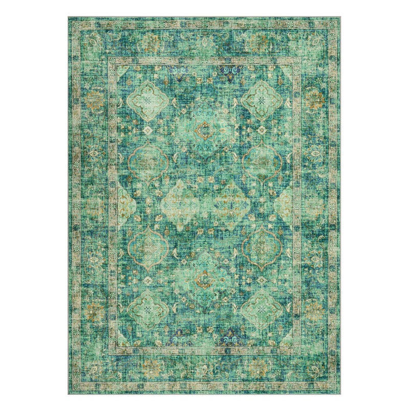 Washable Area Rug for Living Room Area Rugs for Farmhouse Area Rug Non Slip Pattern Rug for Bedroom, Rectangle 9' x 12'