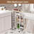 4 Tier Slim Rolling Storage Cart With Pull-Out Baskets, Narrow Sliding Storage Laundry Cart, Slim Laundry Rolling Cart Between Washer And Dryer Storage (White)