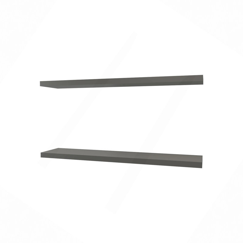 Modern Floating Shelves, Matt Grey Floating Shelves, Quick Assembly (All Accessories Included), Minimalist Modern Design For Office, Living & Bedroom