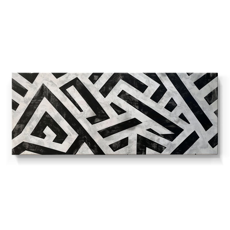 Série abstraite-CV-Toile tendue avec châssis-Prêt à accrocher, H 12 po x l 30 po