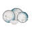 Porcelain China Dinnerware Set 24 Piece - Service for 6