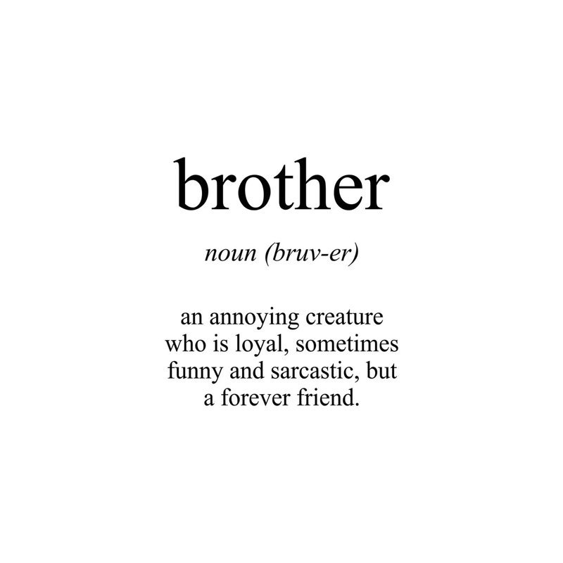 Brother Meaning by Pixy Paper - Wrapped Canvas Print, 101.6 cm H x 66.04 cm W x 1.91 cm D