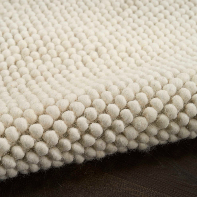 DKNY Pure Knots Ivory Modern Indoor Rug, Rectangle 7'9" x 9'9", Ivory