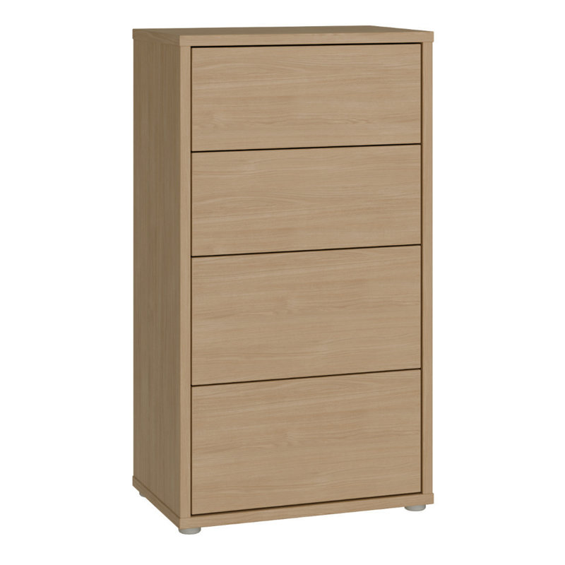 54.8 cm W Chest of 4 Drawers, Brown