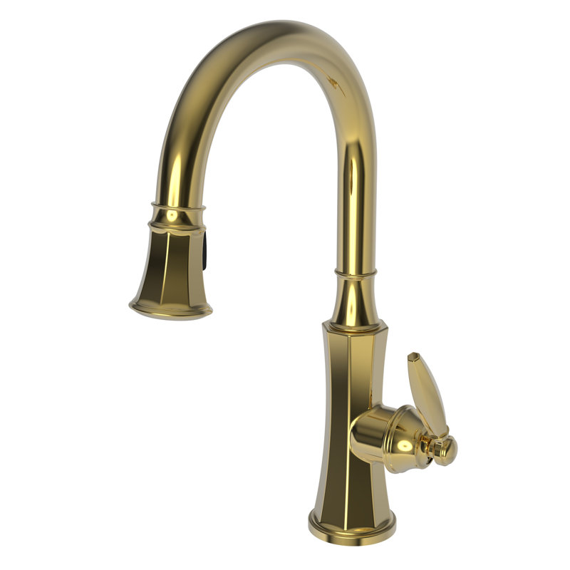 Metropole Single Handle Pull Down Kitchen Faucet, Polished Gold (PVD)