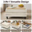 Canapé modulaire surdimensionné confortable de 143 po avec 2 repose-pieds, assemblage sans outil, canapé 6 pièces en forme de U en velours côtelé-2046975282