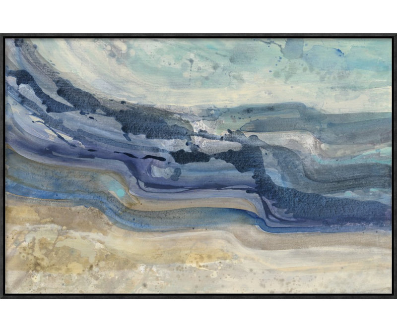 " Currents " by Albena Hristova, 12" H x 18" W, Wrapped Canvas, No Matte
