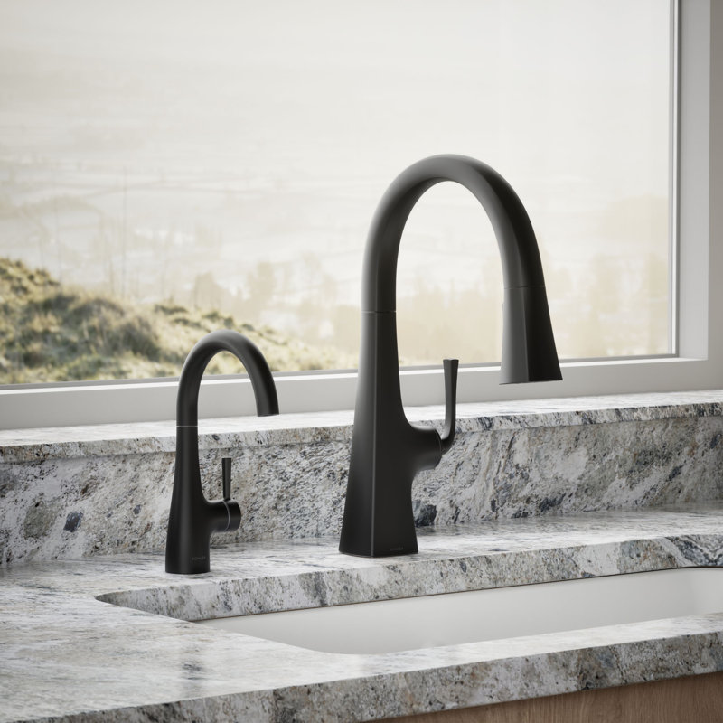 Transitional Beverage Faucet, Matte Black