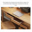 Bureau en bois massif avec caisson à tiroirs mobiles-1695171765