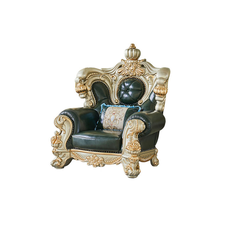 Fauteuil de luxe en cuir véritable European