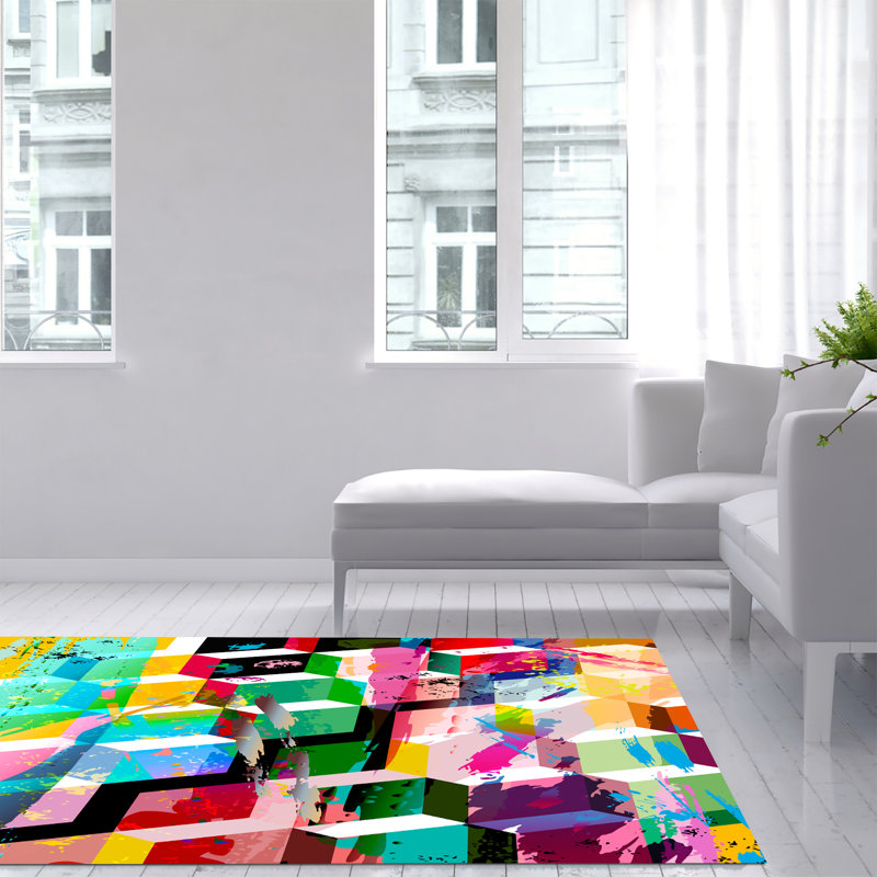 Franchek Abstract Area Rug, Rectangle 140 x 200cm