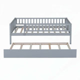 Sturdy and Versatile Daybed with Trundle and Guardrails for Optimal Rest