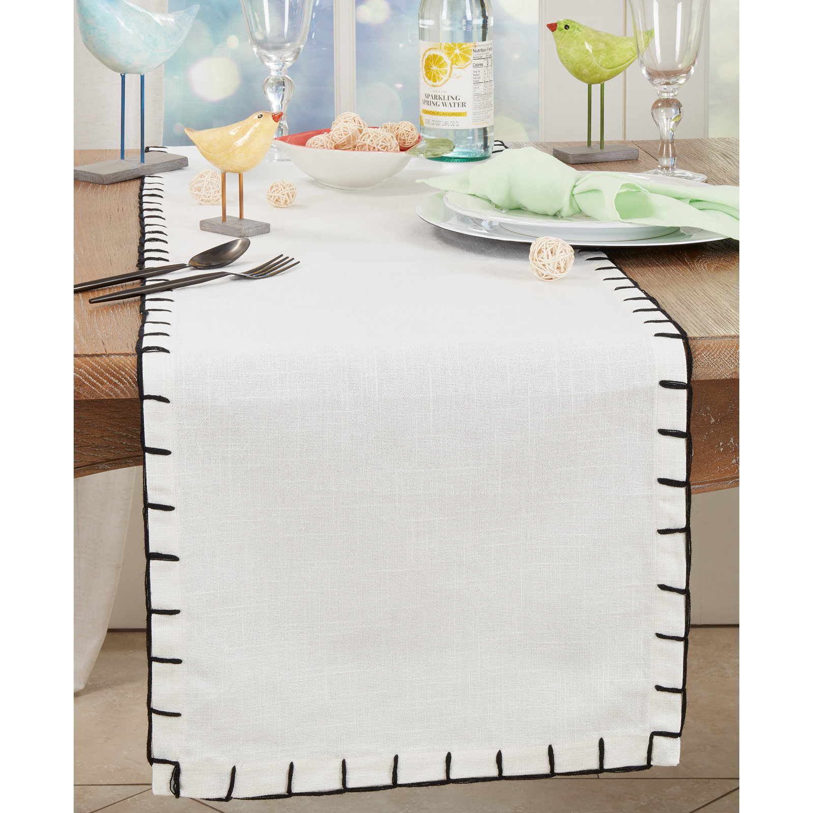 Anetta Table Runnner, White