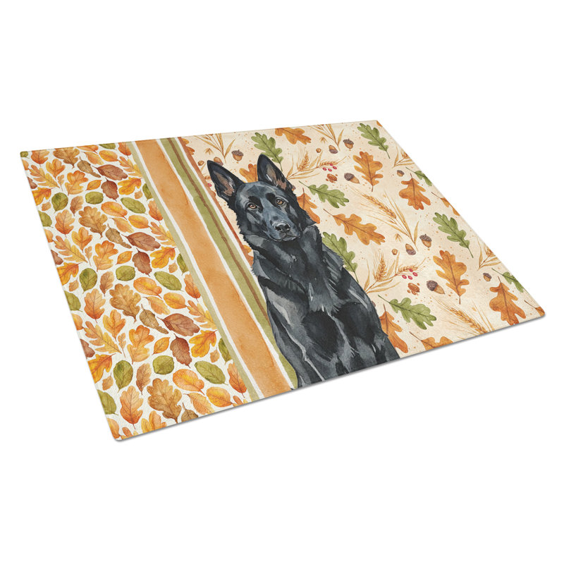 Planche à découper en verre Black German Shepherd Heirloom