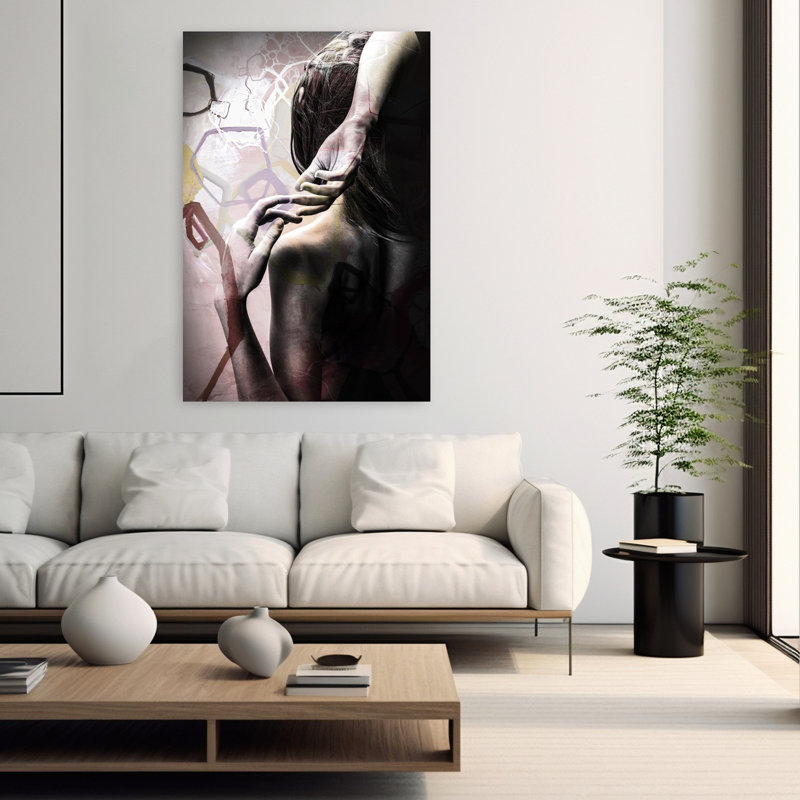 Studio 3 couleurs, art urbain contemporain abstrait, H 60 po x l 40 po